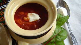 Рецепт Постного борща с черносливом