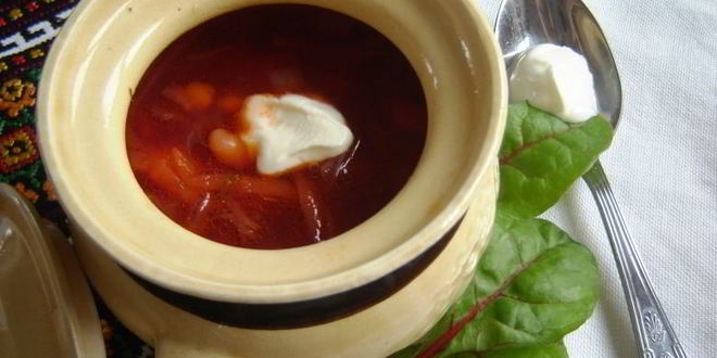 Рецепт постного борща с черносливом