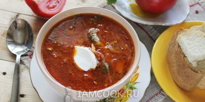 Шаг 12: постного борща с фасолью и килькой