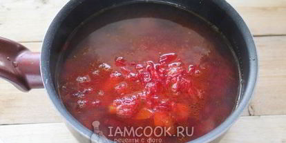 Шаг 10: постного борща с фасолью и килькой