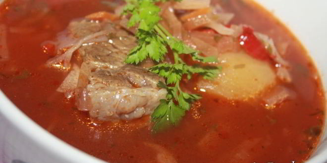 Рецепт вкуснейшего борща с мраморной говядиной