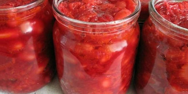 Рецепт заправки для борща с фасолью на зиму