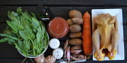 Шаг 1: зеленого борща со щавелем и яйцом