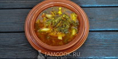 Шаг 17: зеленого борща со щавелем и яйцом