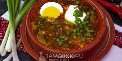 Шаг 18: зеленого борща со щавелем и яйцом