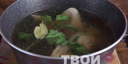 Шаг 5: бульона с яйцом