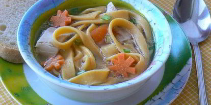 Шаг 7: домашней лапши из тыквы на курином бульоне