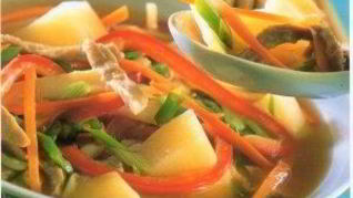 Рецепт Китайского бульона с картофелем и свининой