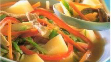 Рецепт Китайского бульона с картофелем и свининой