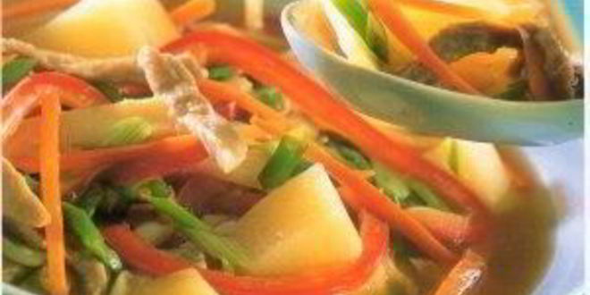 Рецепт китайского бульона с картофелем и свининой