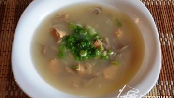 Рецепт Китайского бульона с рисовой лапшой