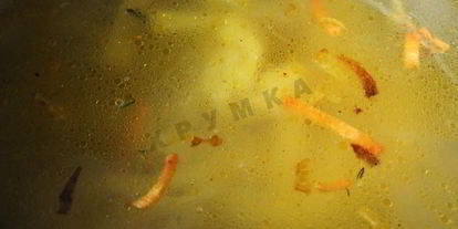 Шаг 17: куриного бульона с лапшой