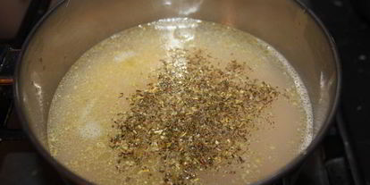 Шаг 2: пшеничной каши на курином бульоне