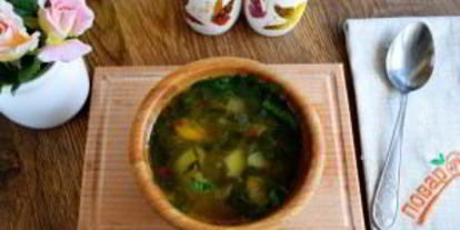 Шаг 4: супа иза щавелей ны куринома бульоне