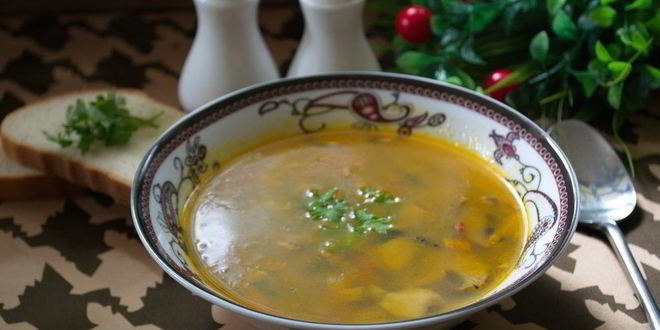Рецепт супа на грибном бульоне