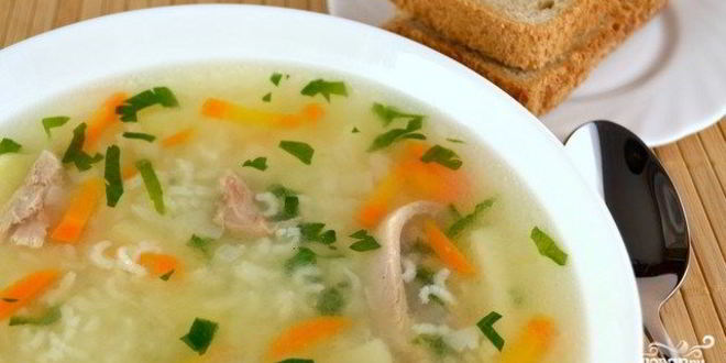 Рецепт супа на курином бульоне