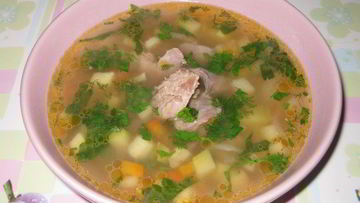 Рецепт Супа на свином бульоне