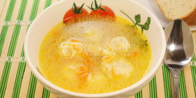 Рецепт супа с клецками на курином бульоне
