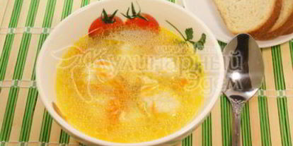 Шаг 5: супа с клецками на курином бульоне