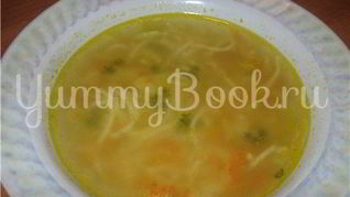 Рецепт Супа вермишелевого на курином бульоне