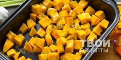 Шаг 2: тыквенного супа с бульоном и крупами