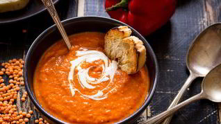 Рецепт Чечевичного супа со сладким перцем