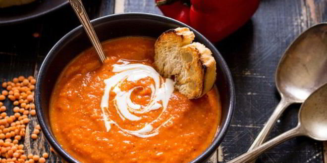 Рецепт чечевичного супа со сладким перцем