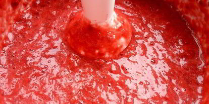 Шаг 9: гаспачо из ревеня и вишни