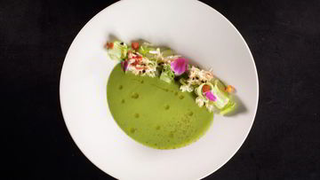 Рецепт Гаспачо огуречного с крабом