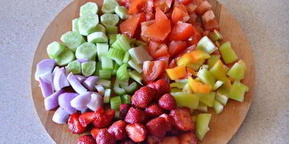 Шаг 1: гаспачо с клубникой