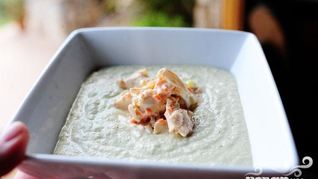 Рецепт Гаспачо с крабовым салатом