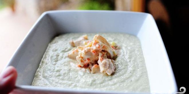 Рецепт Гаспачо с крабовым салатом