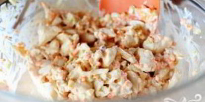 Шаг 4: гаспачо с крабовым салатом