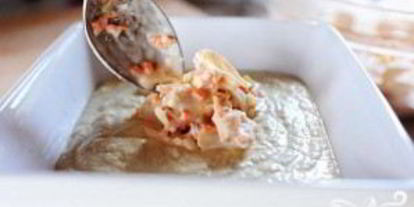 Шаг 5: гаспачо с крабовым салатом