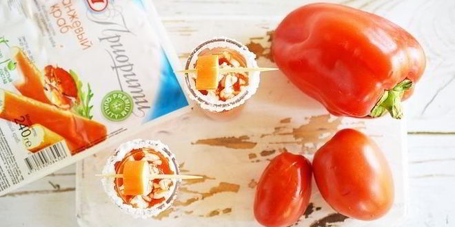 Рецепт гаспачо с крабовыми палочками