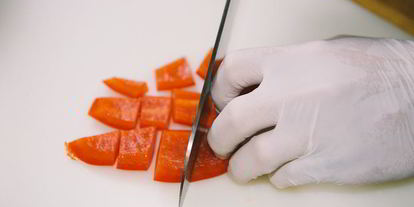 Шаг 1: гаспачо с сорбетом из томатов