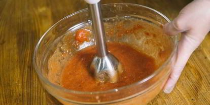 Шаг 10: гаспачо с сорбетом из томатов