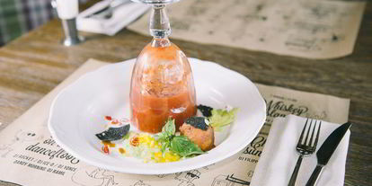 Шаг 12: гаспачо с сорбетом из томатов