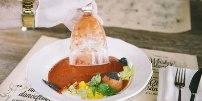 Шаг 13: гаспачо с сорбетом из томатов