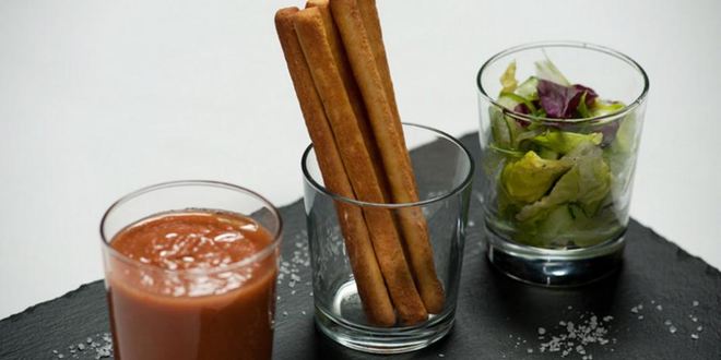 Рецепт гаспачо с зеленым салатом