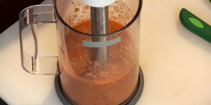 Шаг 2: гаспачо с зеленым салатом