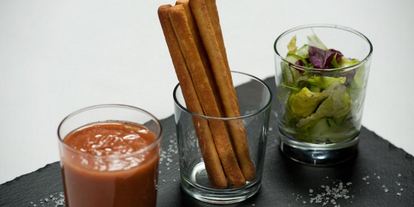 Шаг 5: гаспачо с зеленым салатом