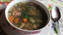 Рецепт Горохова-чечевичного суп с копченостями
