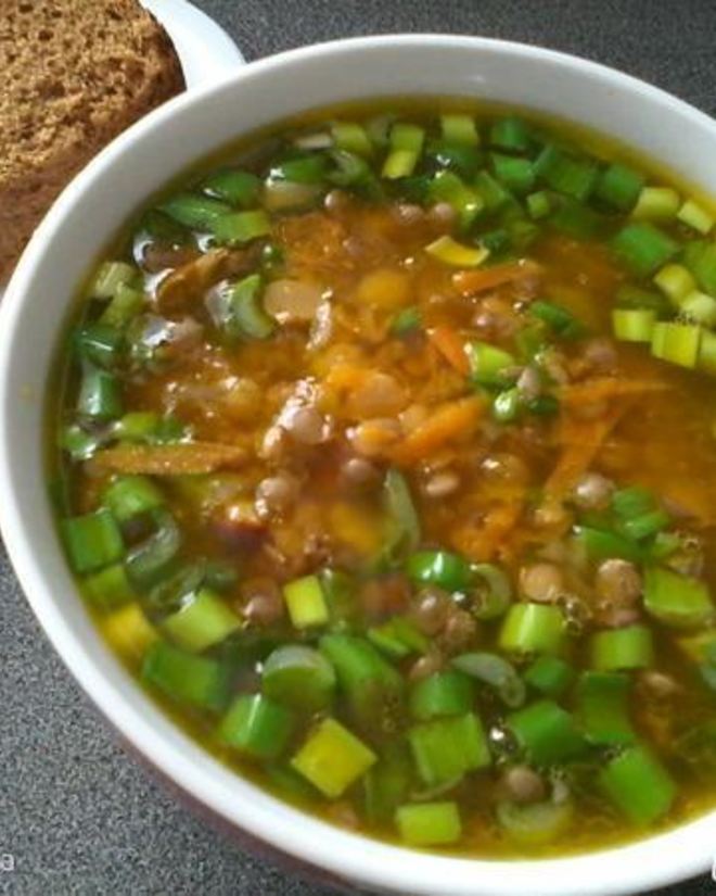 Рецепт горохова-чечевичного суп с копченостями