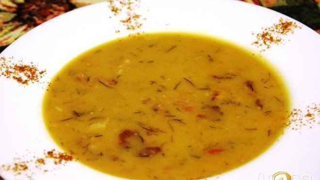 Рецепт Горохового крема-супа на копченных ребрышках