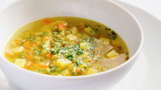 Рецепт Горохового постного супа с солеными огурчиками