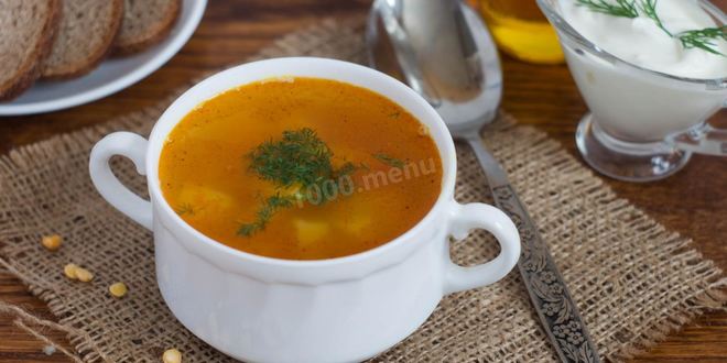 Рецепт горохового супа без мяса
