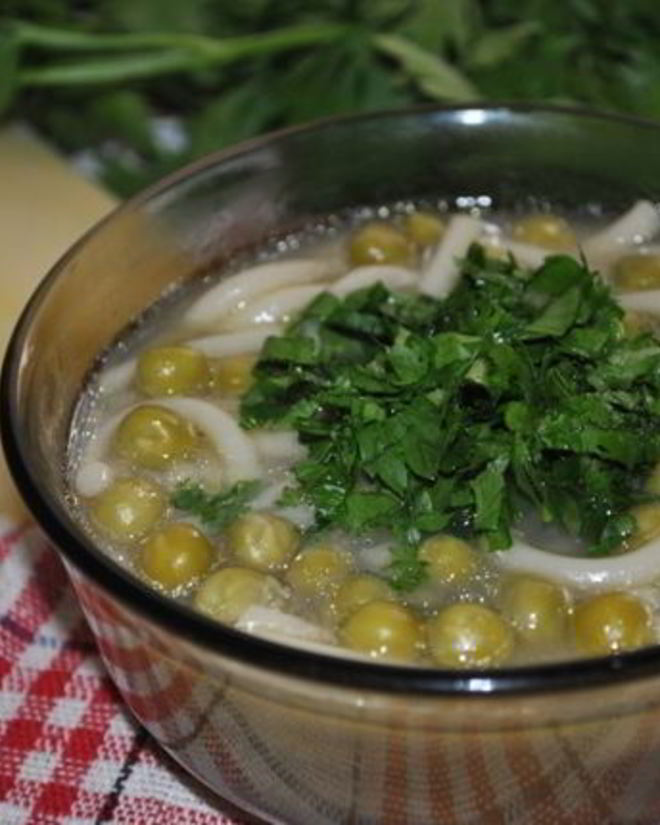 Рецепт горохового супа из алматуры