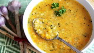 Рецепт Горохового супа с чесноком Быстро