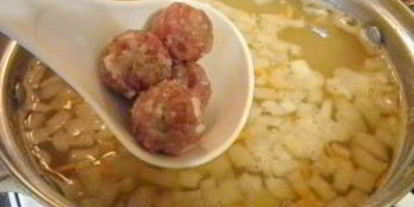 Шаг 7: горохового супа с фаршем